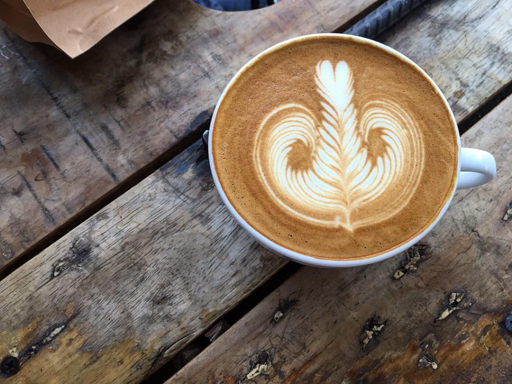 Hot Latte at Akha Ama