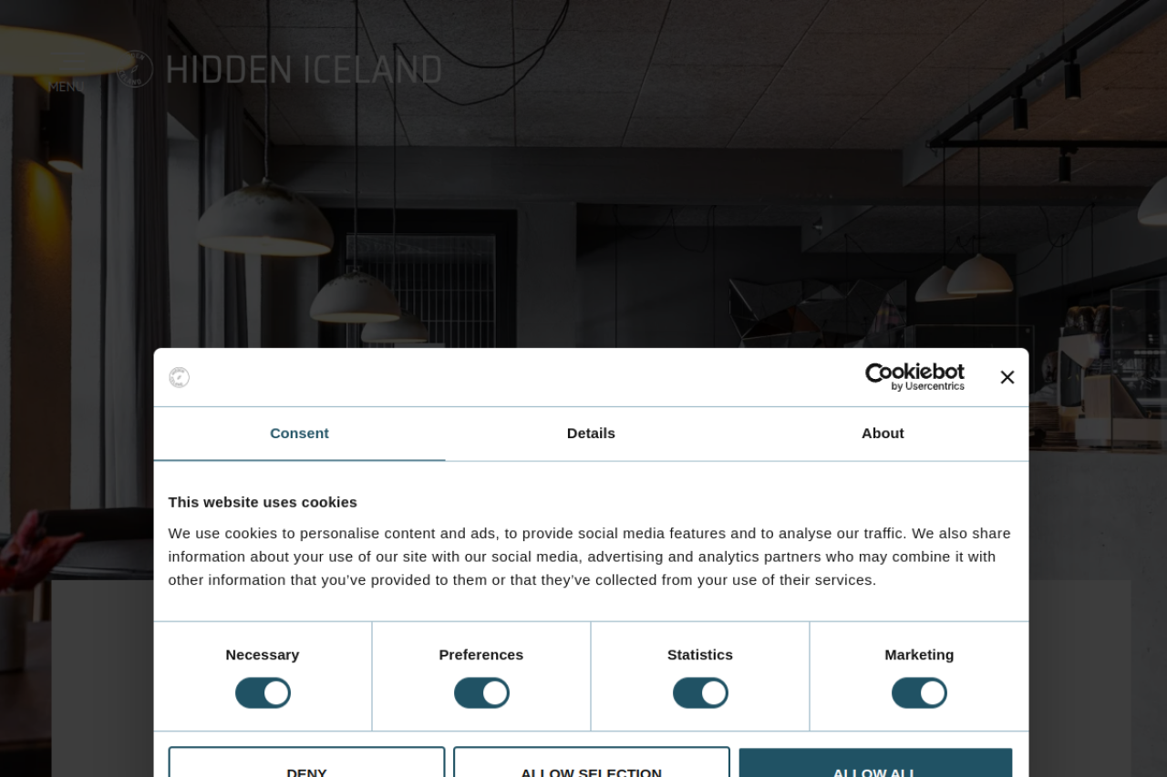 Cafe Vatnajökull website screenshot