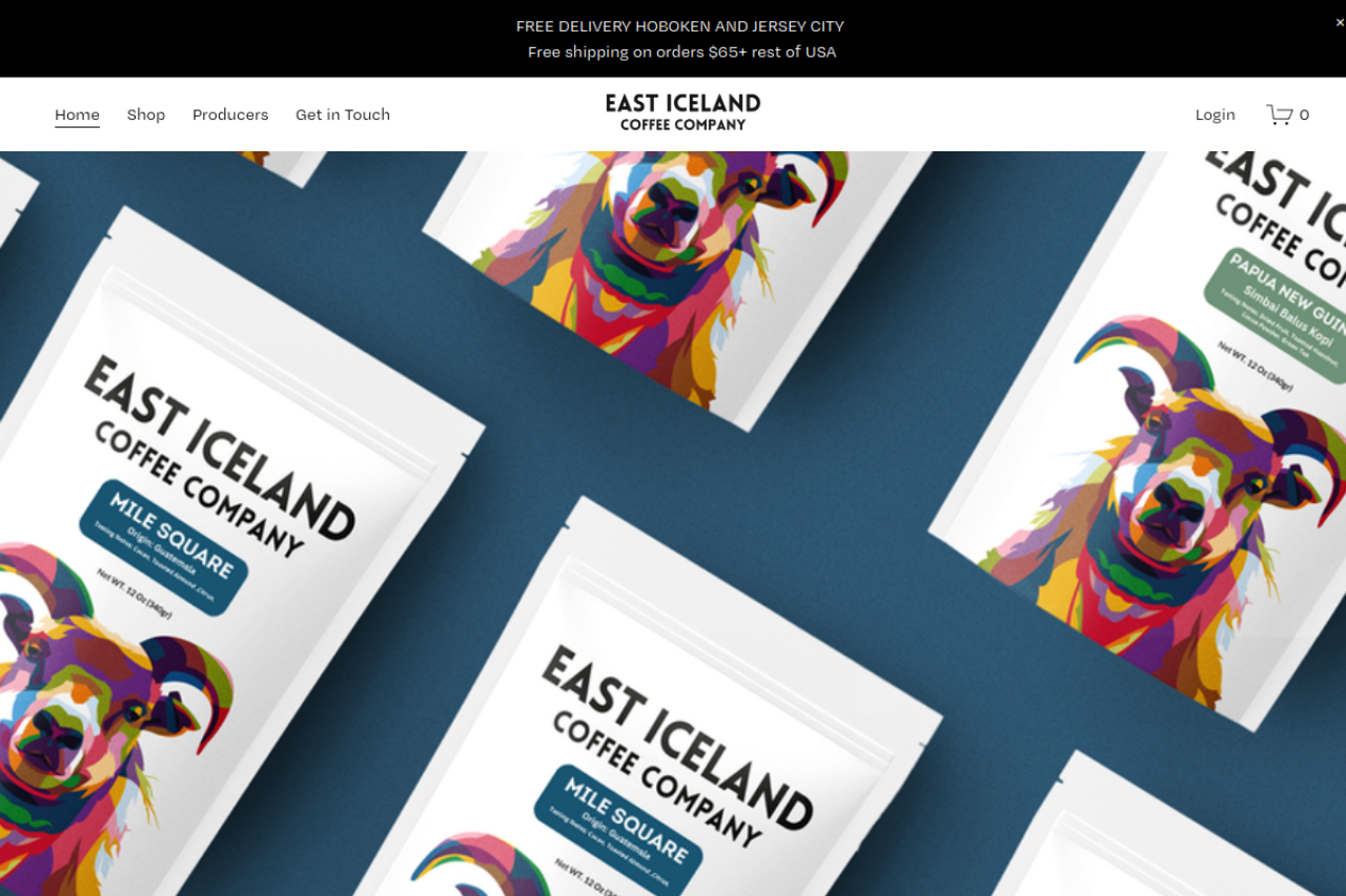 East Iceland Coffee Company website screenshot
