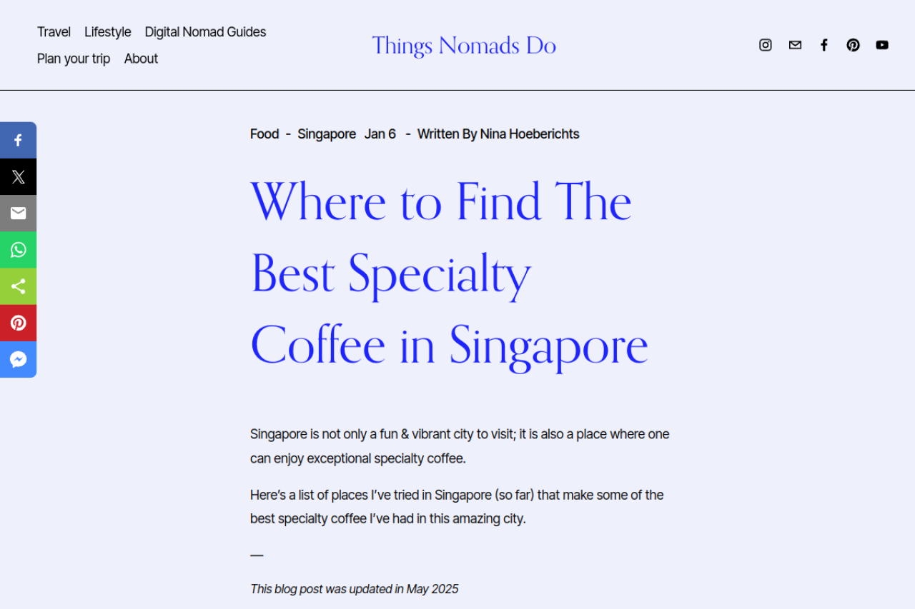 20grams Specialty Coffee & Roastery website screenshot